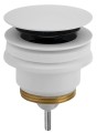 Odpływ umywalkowy 5/4”, klik-klak, duży korek, 10-45mm, biały mat