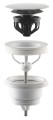 Odpływ umywalkowy 5/4”, klik-klak, duży korek, 10-45mm, biały mat