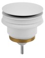 Odpływ umywalkowy 5/4”, klik-klak, duży korek, 10-45mm, biały mat