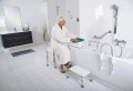 HANDICAP taboret łazienkowy, średnica 45cm, biały