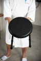 HANDICAP taboret łazienkowy, średnica 45cm, czarny