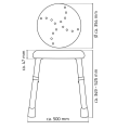 HANDICAP taboret łazienkowy, średnica 45cm, czarny