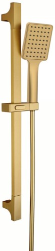 Zestaw prysznicowy, przesuwny uchwyt 680mm, złoto mat