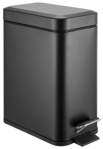 AQUALINE GAQ005B SIMPLE LINE kosz na śmieci prostokątny 5l, czarny mat