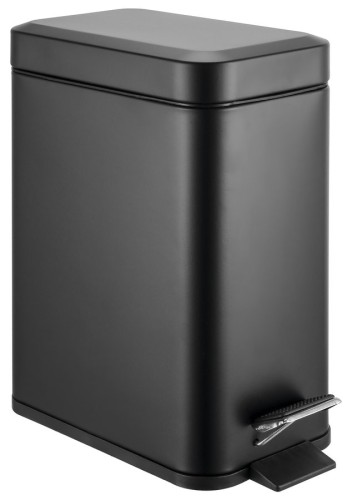 SIMPLE LINE kosz na śmieci prostokątny 5l, czarny mat