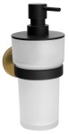 SAPHO WS019BG LARISSA dozownik 250ml, skło mleczne, czarny/złoty mat