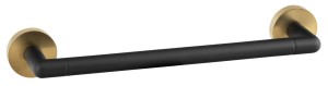 SAPHO WS009BG LARISSA wieszak na ręczniki 300mm, czarny/złoty mat
