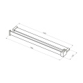 Półka skracana do kabin prysznicowych walk-in 60-140 cm, chrom