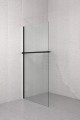 Półka skracana do kabin prysznicowych walk-in 60-140 cm, czarny mat