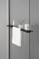 Półka skracana do kabin prysznicowych walk-in 60-140 cm, czarny mat