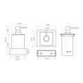 X-STEEL dozownik mydła do postawienia 200ml, czarny mat