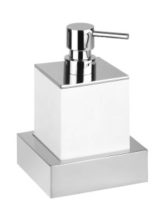 SAPHO XS104W X-STEEL dozownik mydła do postawienia 200ml, biały mat