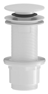 SAPHO CV1132W Odpływ umywalkowy 5/4”, klik-klak, duży korek, 10-80mm, ABS/biały
