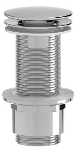 Odpływ umywalkowy 5/4'', niezamykany, duży korek, 10-80mm, ABS/chrom