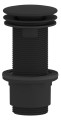 Odpływ umywalkowy 5/4'', niezamykany, duży korek, 10-80mm, ABS/czarny