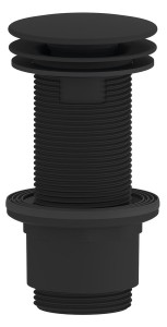 SAPHO CV1232B Odpływ umywalkowy 5/4'', niezamykany, duży korek, 10-80mm, ABS/czarny