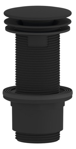 Odpływ umywalkowy 5/4'', niezamykany, duży korek, 10-80mm, ABS/czarny