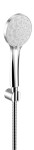 SAPHO 1204-61 Zestaw prysznicowy, 4 tryby natrysku, silikonowe dysze, stały uchwyt, wąż 1500mm, chrom