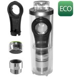 SAPHO SETL6 ECO SET redukcja do węża prysznicowego 6L, perlator 6L, gwint zewnętrzny M24x1 i klucz, chrom