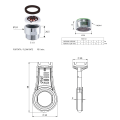 ECO SET redukcja do węża prysznicowego 6L, perlator 6L, gwint zewnętrzny M24x1 i klucz, chrom