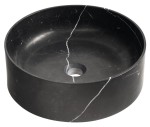 SAPHO 2401-52 BLOK kamienna umywalka nablatowa, średnica 40cm, czarny matowy Marquin
