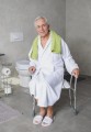 HANDICAP taboret łazienkowy, regulowana wysokość, chrom/biały