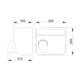 CYCLON bezdotykowa elektryczna suszarka do rąk 220-240V, 2450W, 265x240x210mm, stal nierdzewna mat