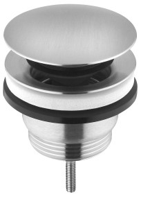 SAPHO MI059 MINIMAL odpływ umywalkowy 5/4”, click-clack, duży korek, stal nierdzewna mat