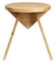 ASTYLE okrągły taboret średnica 36x41cm, lite drewno dąb naturalny