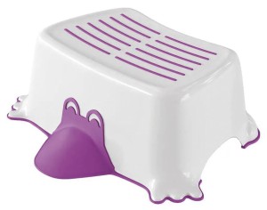 AQUALINE 366414 DUCK podnóżek dziecięcy z antypoślizgiem dla dzieci, fioletowy