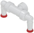 Kolano podwójne do syfonu podtynkowego, białe
