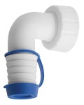 BRUCKNER Kolanko do syfonu podtynkowego, do suszarki/zmywarki, biały 168.122.0