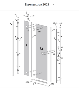 Radaway Uszczelka magnetyczna  Fuenta NEW DWJ  , Essenza  New DWJ przejrzysta 009-106212000 