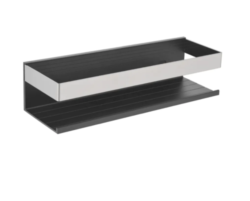 Stella Koszyk - półka 28x10x7,5cm CZARNY MAT / STAL POLEROWANA 16.06328-B