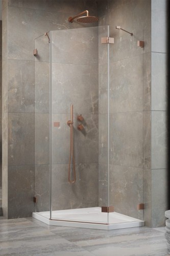 Radaway Essenza Pro PTJ Brushed Copper kabina pięciokątna