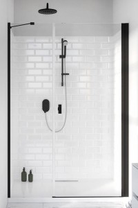 Radaway Nes 8 Black DWS I  drzwi 55 prawe 10078090-54-01P do kompletowania ze ścianką