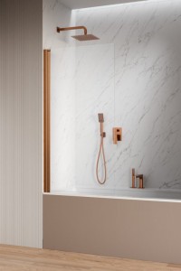 Radaway NES PNJ BRUSHED COPPER 80 parawan nawannowy jednoczęściowy uchylny lewy. Dostawa gratis!