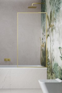 Radaway Modo F SL Brushed Gold PNJ II 60 parawan nawannowy jednoczęściowy prawy, szkło przejrzyste. Dostawa gratis! 10406060-99-01R