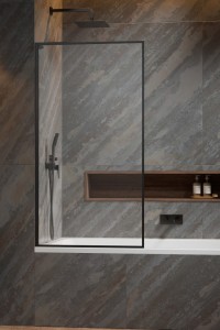 Radaway Modo F SL Brushed GunMetal PNJ II 100 parawan nawannowy jednoczęściowy lewy, szkło przejrzyste. Dostawa gratis! 10406100-92-01L