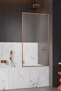 Radaway Modo F SL Brushed Copper PNJ II 50 parawan nawannowy jednoczęściowy prawy, szkło przejrzyste. Dostawa gratis! 10406050-93-01R