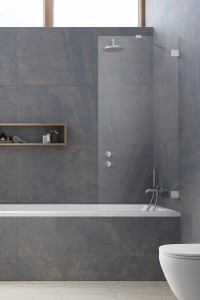 Radaway Essenza Pro Brushed Nickel PNJ II 50 parawan nawannowy jednoczęściowy 500x1500mm, 10101050-91-01