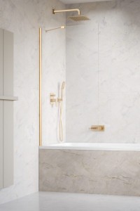 Radaway Idea Gold PNJ II 80 parawan nawannowy jednoczęściowy, szkło przejrzyste 800x1500mm, 10001080-09-01. Dostawa gratis!
