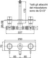LIGHT bateria umywalkowa podtynkowa chrom LIG100CR Fonte