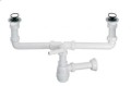 McAlpine CDBAWW-P Syfon zlewozmywakowy butelkowy podwójny 11/2X50mm z podłączeniem pralki lub zmywarki 