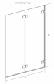 Radaway Arta PND 130 prawy parawan nawannowy 210213-01R