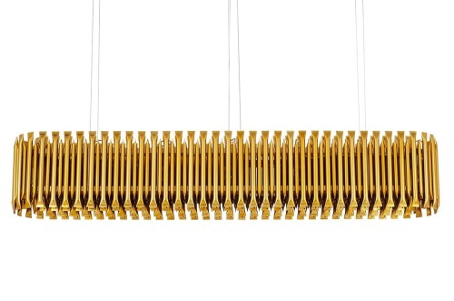 Lampa wisząca GALLIANO LONG ciemne złoto - aluminium, stal węglowa King Home 1162.S2