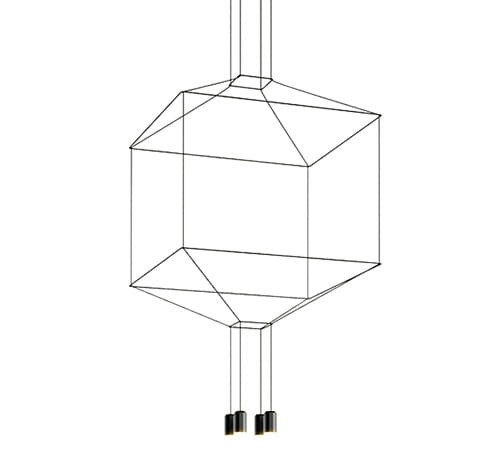 Lampa wisząca FLUSSO 4 czarna King Home 91906