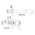 FONTE Birillo Bateria umywalkowa chrom BI006CR