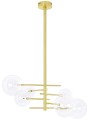 Lampa wisząca ASTRO złota - aluminium, szkło King Home XCP7423-6