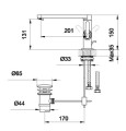 Kohlman BOXINE QB105B 1-otworowa bateria umywalkowa z obrotową wylewką